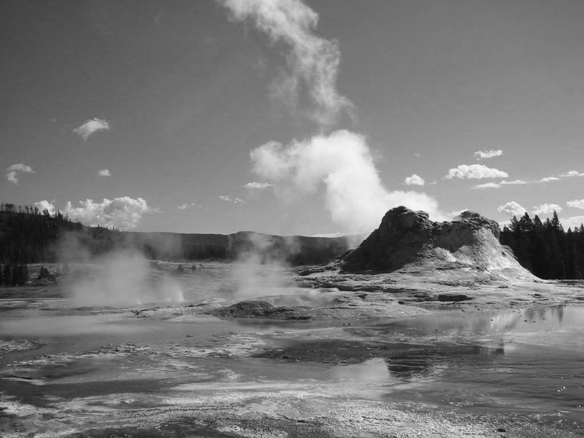 Steamy landscape at Yellowstone