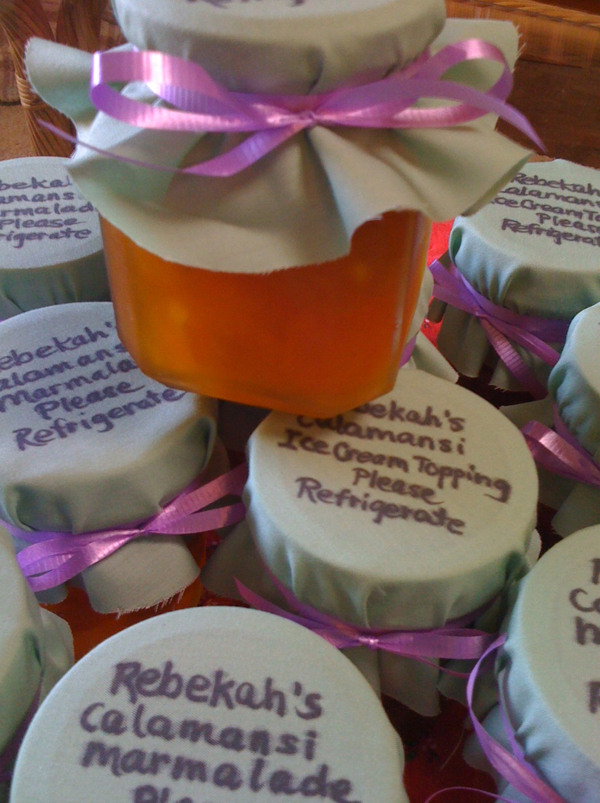 Homemade calamansi marmalade and calamansi ice cream topping. Want some?