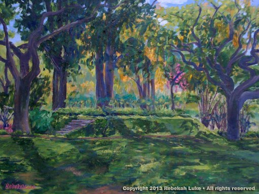 "Kamaipuupaa" 24" x 18" original oil on canvas panel by Rebekah Luke