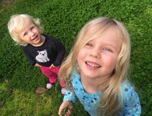 Perrin, 2, and Ayla, 4