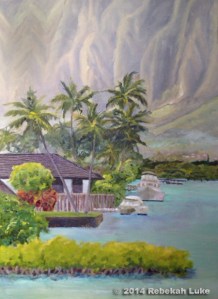 "Bayfront," 18" x 24" oil on canvas board