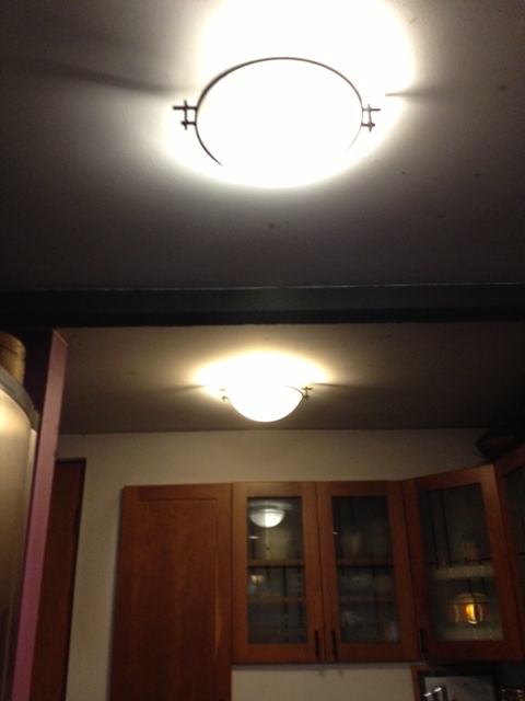 I wondered why it was so dark in the kitchen after the fire. The once-white ceiling was now black with soot.